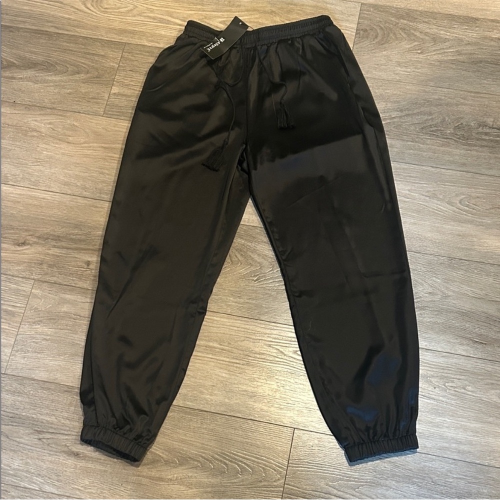 Allegra K Black Track Pants